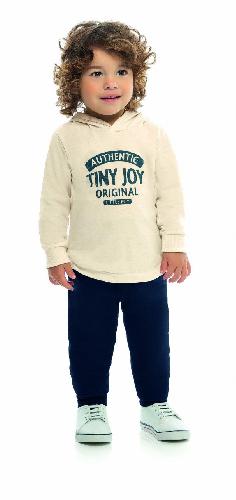 CAMISETA MANGA LONGA C/ CAPUZ LINHO BICOLOR