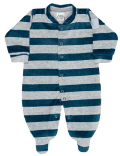 MACACAO MANGA LONGA PLUSH C/ PES LISTRADO