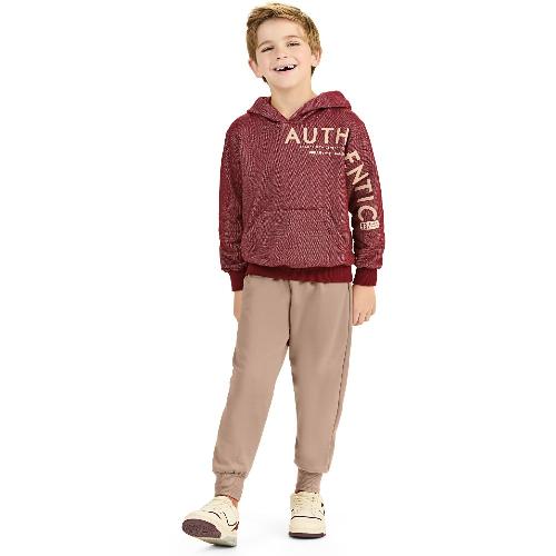 CONJ BLUSAO C/ CAPUZ MOLETOM FELPADO AUTHENTIC