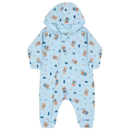 MACACAO MANGA LONGA SUEDINE C/ CAPUZ,  ZIPER E ENCHIMENTO URSOS