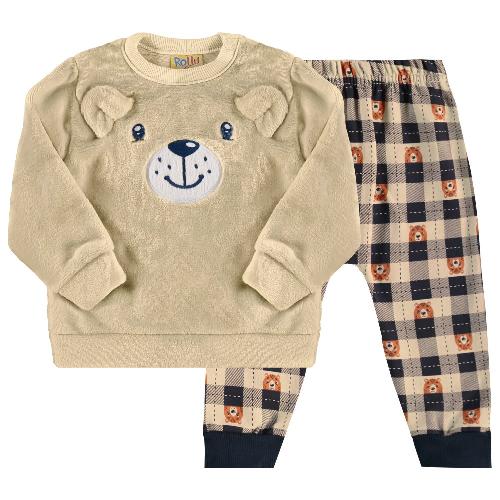 CONJ BLUSAO FLEECE E CALCA SARUEL MOLETOM FELPADO