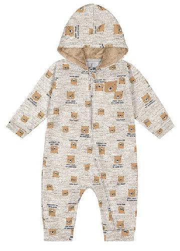 MACACAO MANGA LONGA MOLETOM FELPADO C/ CAPUZ E ZIPER URSINHOS