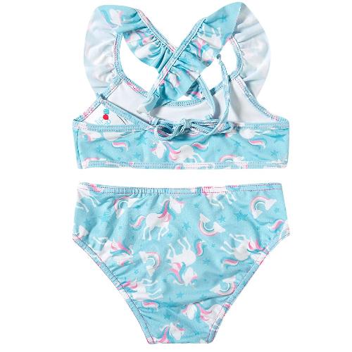 CONJ TOP E CALCINHA UNICORNIOS C/ PROTECAO UV
