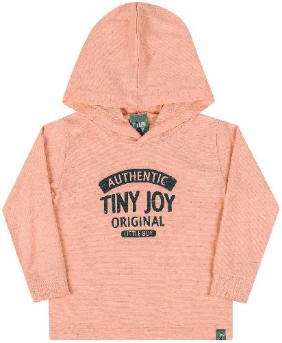 CAMISETA MANGA LONGA C/ CAPUZ LINHO BICOLOR