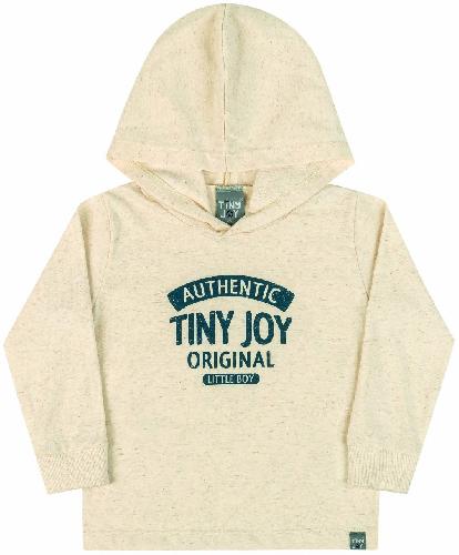 CAMISETA MANGA LONGA C/ CAPUZ LINHO BICOLOR