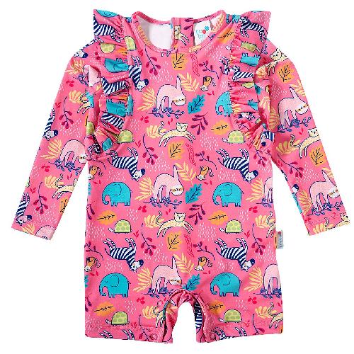 MACAQUINHO MANGA LONGA ANIMAIS C/ PROTECAO UV