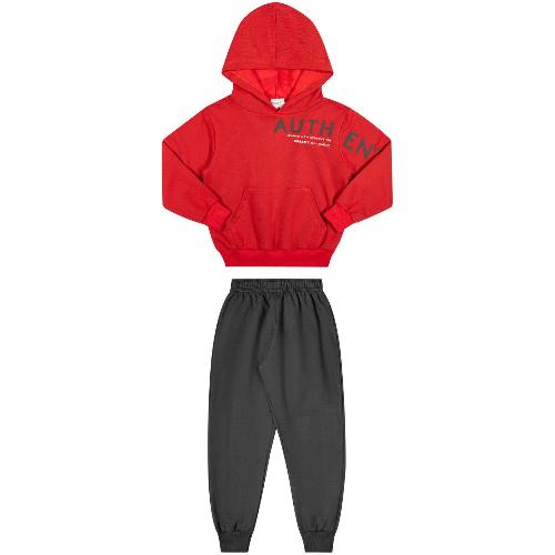 CONJ BLUSAO C/ CAPUZ MOLETOM FELPADO AUTHENTIC