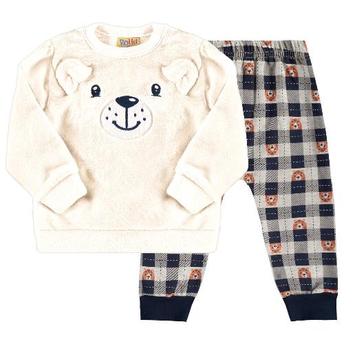 CONJ BLUSAO FLEECE E CALCA SARUEL MOLETOM FELPADO