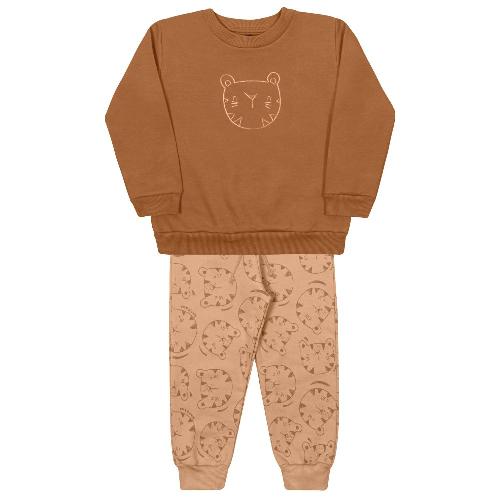 CONJ BLUSAO LITTLE TIGER MOLETOM FELPADO